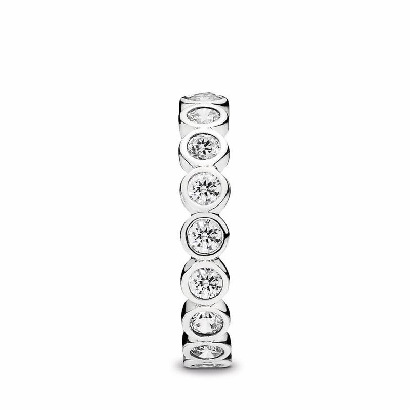 Pandora Allustackable Ring Brilliant Stackable Ring Ireland - Sterling Silver/Cubic Zirconia - 63907